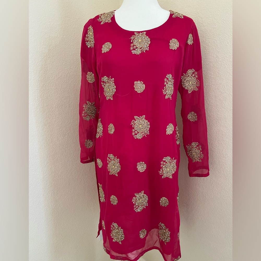 Hot pink shalwar kameez dress